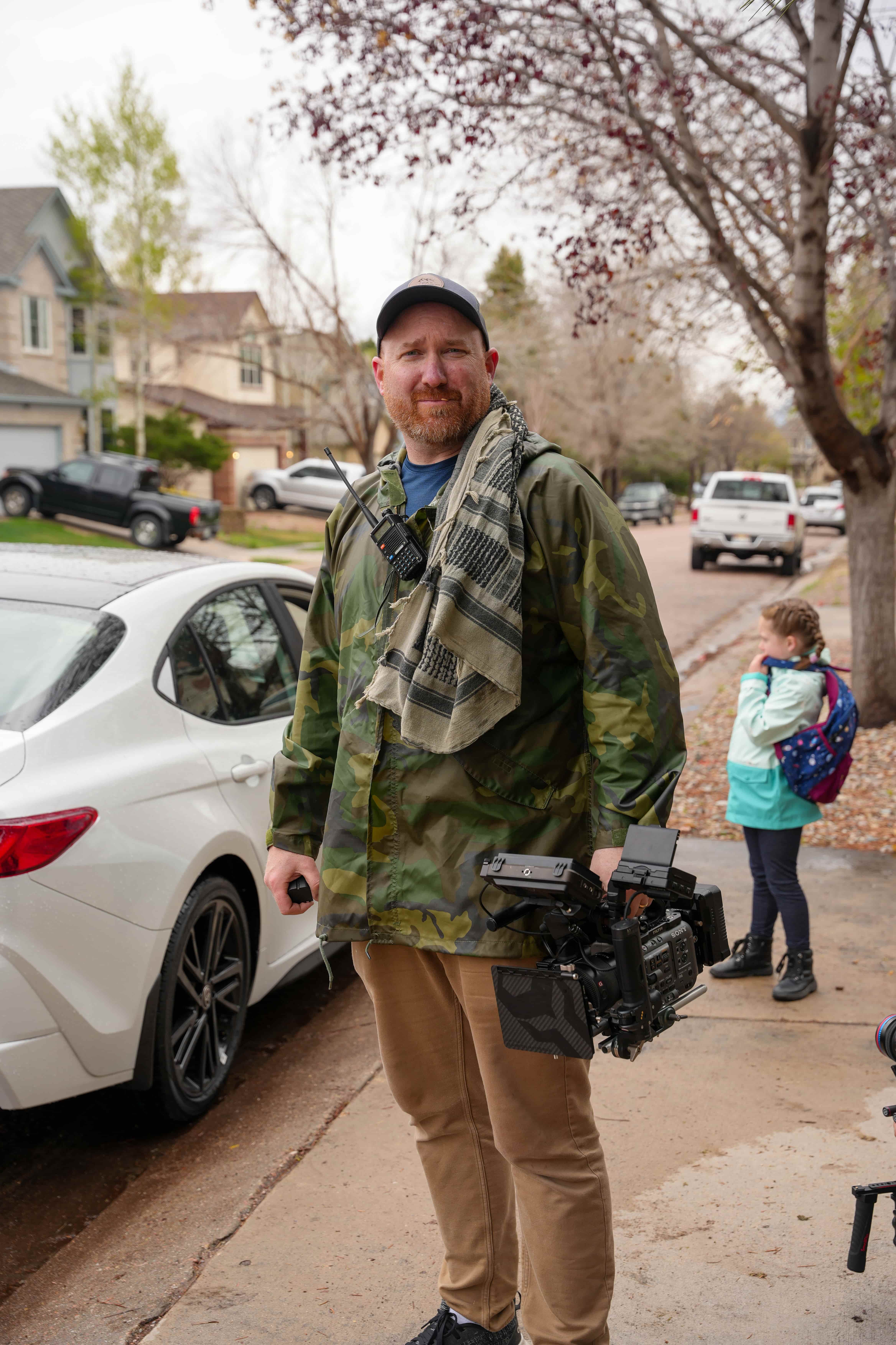 Mark Doubleday on set